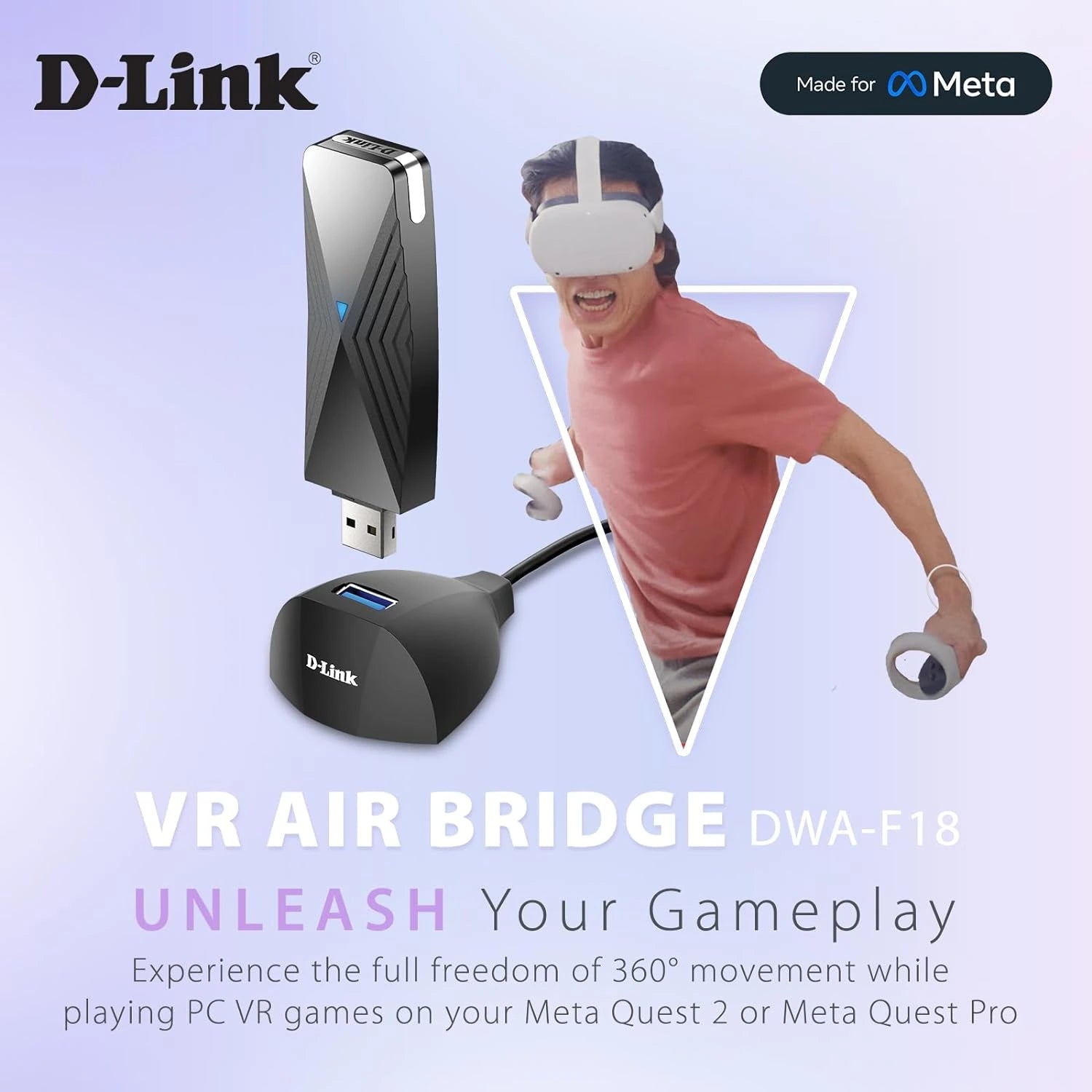 D-Link VR Air Bridge for Meta Quest 3 - Wi-Fi 6 PCVR